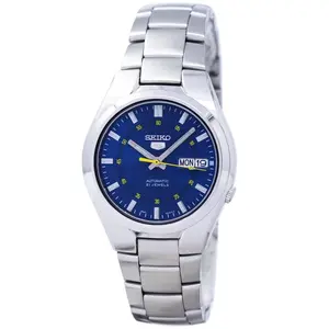 Seiko Reloj De Vestir Automático Para Hombre 5 Automático SNK615K Azul De Acero Inoxidable