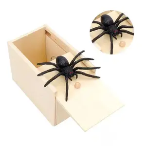 Prank Toy Similar to Tiktok, Startle Prank Bug Box, Spider Box, Scary Wooden Box, Stress Relief Toy, Fun and Funny Pranks