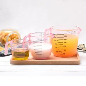 Kitchen Measuring Cup, 3pcs/set 150ml & 300ml & 600ml Clear Baking Measuring Cup with Handle, Kitchenware, Kitchen Baking & Cooking Utensils