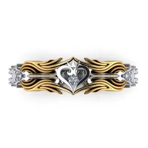 The King's Heart Ring Crown two-tone ring Jewelry Designer