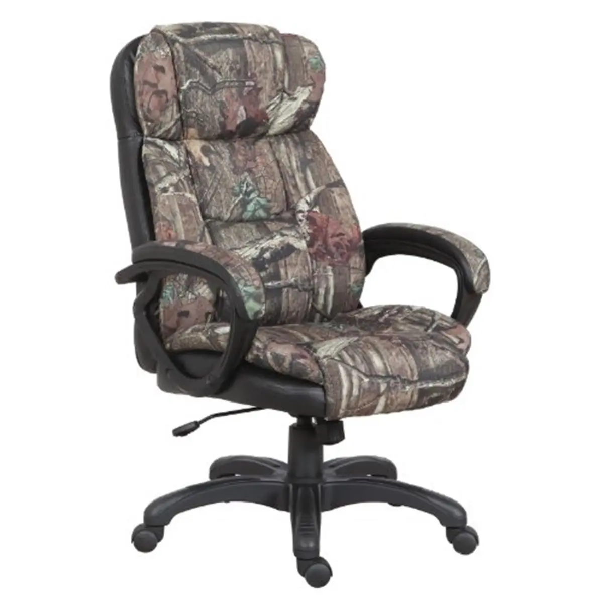 212 MAIN Mossy Oak Camouflage Adjustable-Arms Office Chair, American Furniture Classics Style for Camping & Outdoor Use