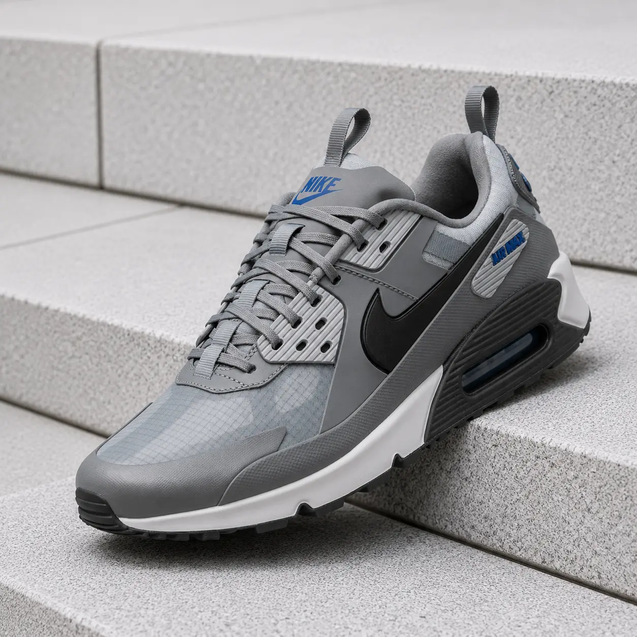 Nike Air Max 90 Drift Cool Grey Deep Royal Blue IO1908-002 Men's Fashion Sneaker New
