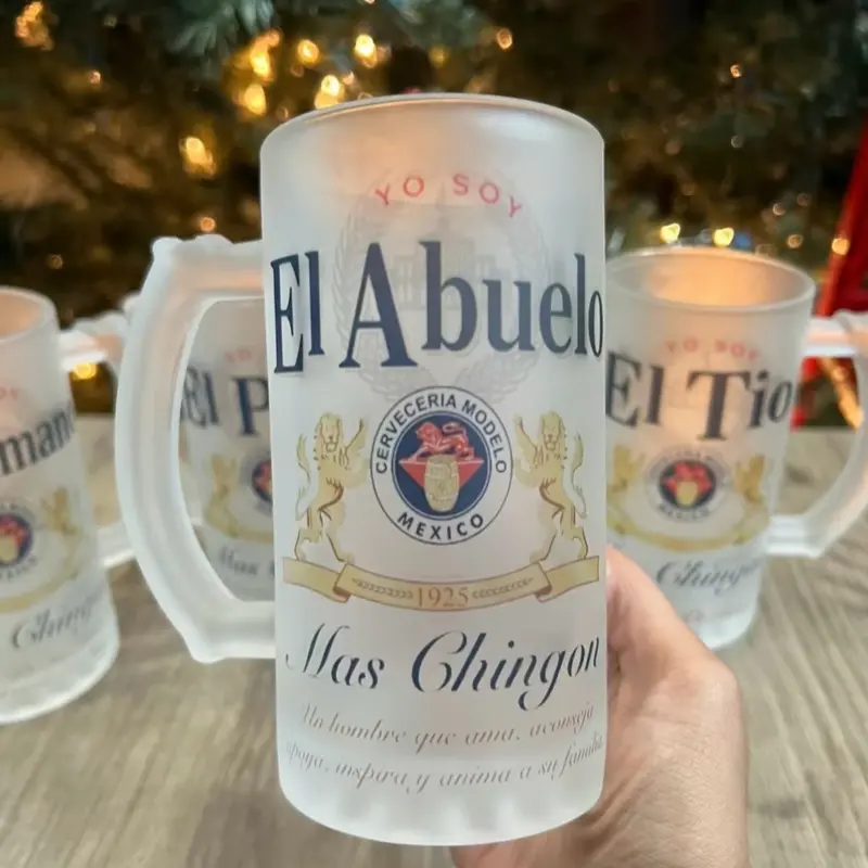 Men’s 16oz Frosted Beer Mug father’s day día del padre regalo para papá  Drinkware Reuse Reusable Cup Coffee Tumbler Washable Ceramic