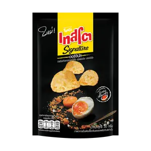 TASTO Salted Egg Yolk Potato Chips 50g - Crispy Thai Snack, Savory Flavor