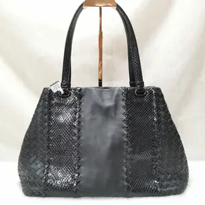Pre-owned Bottega Veneta Nappa/Pyt Tote Bags Ayers Black CPU0325