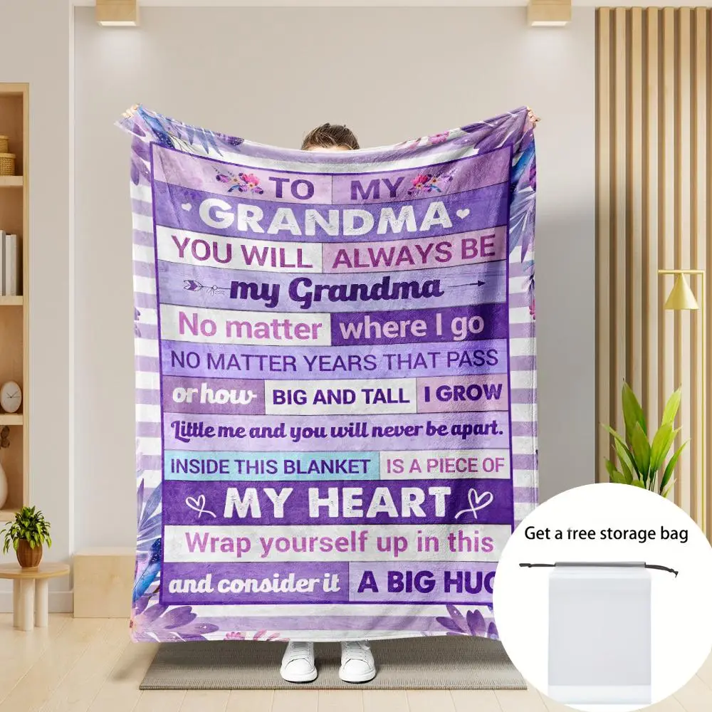 Letter Pattern Blanket, Soft Warm Throw Blanket, All Season Blanket, Breathable Comfortable Blanket, Comfy Bedding for Christmas Decor, Napping Blanke