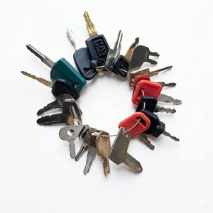 21 excavator Heavy Equipment Key Set for Caterpillar Komatsu Kubota Volvo Yanmar John Deere Terex Takeuchi JCB Bobcat D250JDR truck accessories Essential Tool for ConstruHyster ction Machinery Operators caterpillar truck key