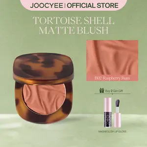 JOOCYEE Tortoise Shell Matte Blush, Highly Pigmented, Non-Fading, Long Lasting, Healthy Glow, Silky Mood, Long Wear, Non-Cakey, Smooth, Beginner-Friendly, Multi Shades, Portable, For Holidays, Masquerades, Refresh Look, Mother's Day Gift, Summervibes