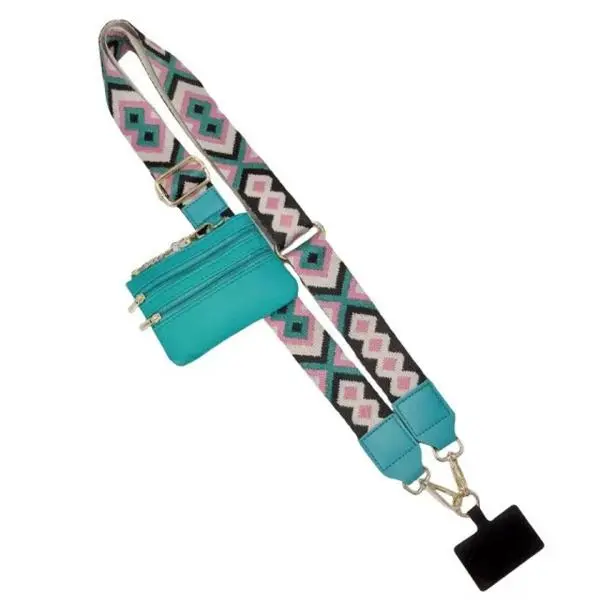 Adjustable Phone Lanyard Crossbody Strap with Wallet, Clip and Go Strap for Phone and Wallet, Compatible with All Phones, Perfect for Travel, Running, Shopping, Mother's Day Gifts