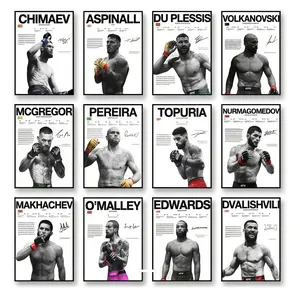 1pc Frameless Boxing Legends & UFC ILIA TOPURIA Inspirational Canvas Print, Gym & Home Wall Art Decor, Fighting Themed Mural Poster