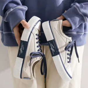 Canvas Tennis Shoes For Women Low Top Casual Sneakers For Women Lace Up Fashion Comfortable Walking Shoes