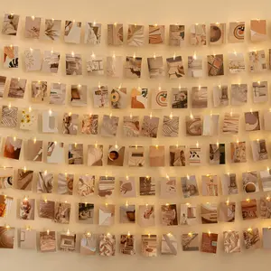 Photo Clips String Light, Fairy Lights with 51 Clear Clips,  Operated String Lights with Clips for Pictures, Room Decorations for Dorm Wall Bedroom