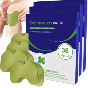 Wormwoods Patch Natural Wormwood Heat Pads for Neck Shoulder Back Joints Muscles Soothing Phytotherapy Moxibustion Heat Pads Continuous Heat Therapy 36 Packs