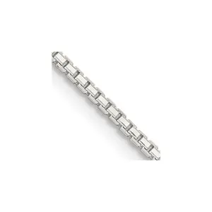 Sterling Silver 1.35mm 8 Sided w/2in ext. Box Chain