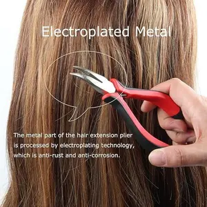 MORESOO Hair extension Plier Hair Tool for Microlinks Hair I Stick Hair Extensions Butterfly Weft Hair
