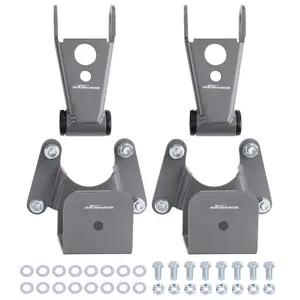 4" Rear Drop Lowering Kit Shackle Hanger compatible for Dodge Ram Charger D100 D150 2WD