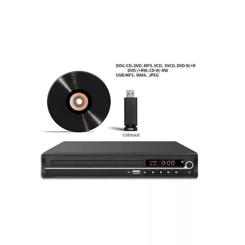 HDMI DVD Player for TV | 1080P Region Free DVD Player | Mini DVD Player with USB, CD and MP3 | HDMI Cable, RCA Cable and Remote Control |