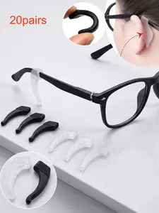 20 Pairs Non-Slip Eyeglass Arms with Ear Grips, Secure Hold, Compatible with Reading Glasses, Fashionable, Pretty Grips for Glasses, Gym & Office Use