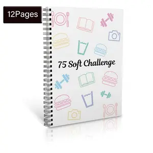 Soft Challenge Planner, 1 Count Colorful Food Themed Personal Planner, Simple Fitness Challenge Planner, Weekly Planner, Goal Setting Planner, Progress Tracker, Book, Academic Planner