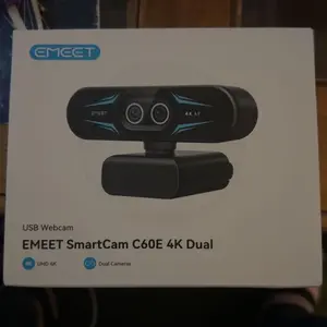EMEET C60E 4K Dual Webcam with Remote, Dual Camera & RGB Light 4K@30fps/1080P@60fps Streaming Camera, 11x Zoom, Auto Focus, USB Webcam with Microphone & Physical Privacy Cover, OBS, Zoom, Teams, Gaming, Streaming, TikTokShopSpringGlowUp