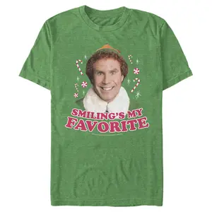 Men's Elf Buddy I Like to Smile Red T-Shirt