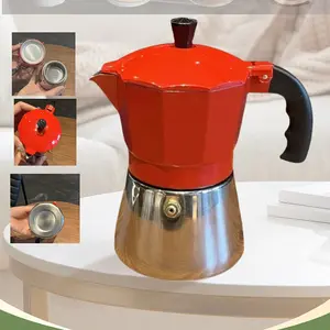 Classic Italian Moka Pot 3/6 Cup Stovetop Espresso Maker for Gas & Electric Authentic Macchinetta Caffè with Safety Valve Perfect for Home Use and as a Gift