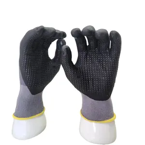 6 PAIR D'LUXE DOTTED COATED GLOVES /SPANDEX AND NYLON SHELL WITH NITRILE COATED GLOVES