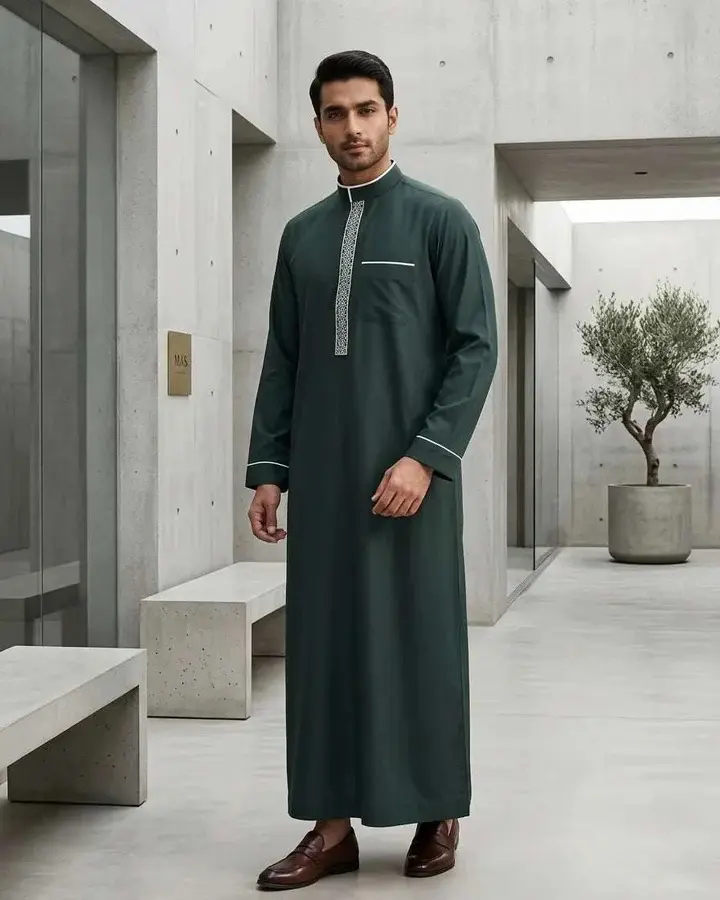 Men's Embroidered Thobes & Luxury Jubbas - Modest Islamic Robes for Wedding, Eid Occasions