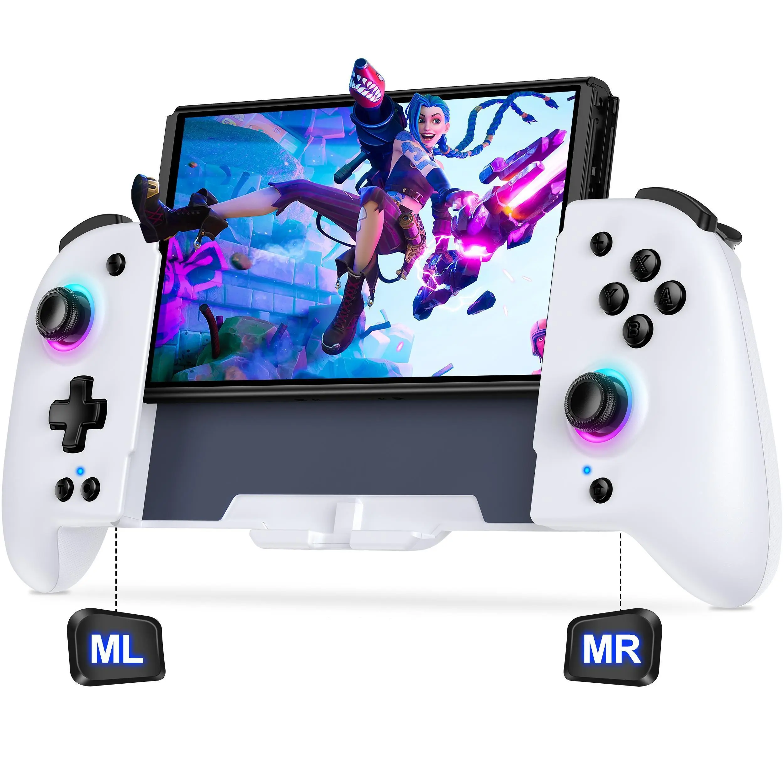 ESYWEN Full-Size Wireless Pro Controller for Switch/Switch OLED With Ergonomic Design, Turbo Mode, Programmable Features, Long Battery Life, (not included game cosnole)