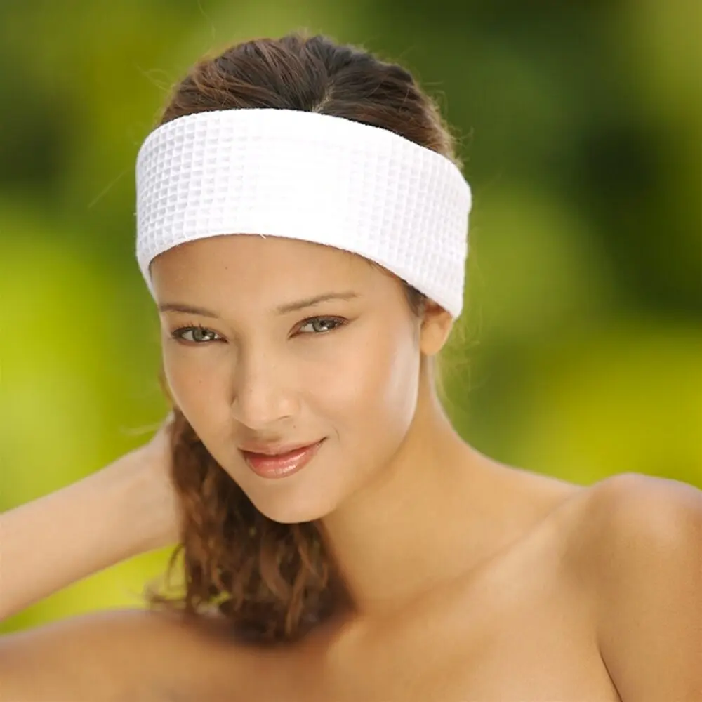 Headband - Basic Waffle with Velcro - Blend / White / 3 Pack by Boca Terry