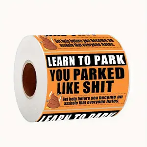 Parking Violation Warning Stickers, 150 Sheets, Rectangular Matte Paper, Single-Use, Fun Parking Reminder Labels, 7x5 Cm, Universal Car Sticker, Car Stickers, Truck Car Decal