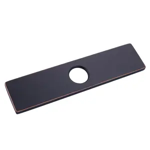 WOWOW 10" Sink Faucet Hole Cover Deck Plate for Bathroom & Kitchen Vanity Sink, Faucet Oil Rubbed Bronze Escutcheon Plate Stainless Steel