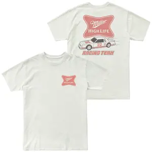 Miller High Life Racing Team Shirt, Men’s Short Sleeve Graphic T-Shirt, Soft Cotton Casual Tee for Daily Wear