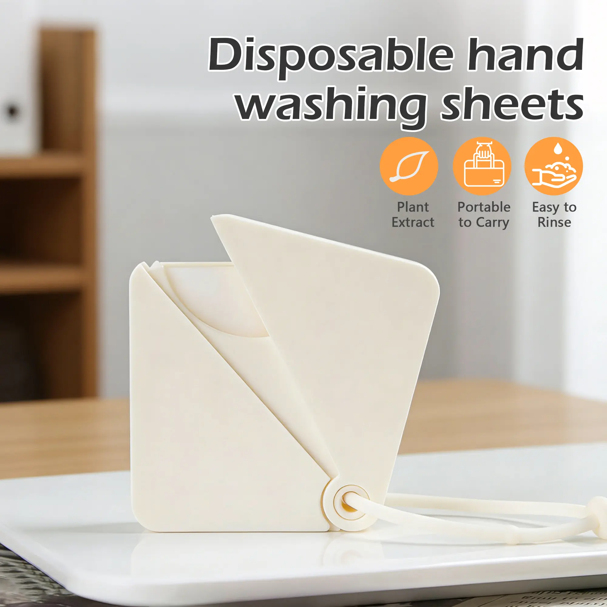 Disposable White Soap Sheets Hand Cleaning Product - 1 Count Relaxing Long-Lasting Fragrance Hand-Washing Tablets for Travel, Outdoor Hiking (Party Bags & Gifts, Home Supplies)