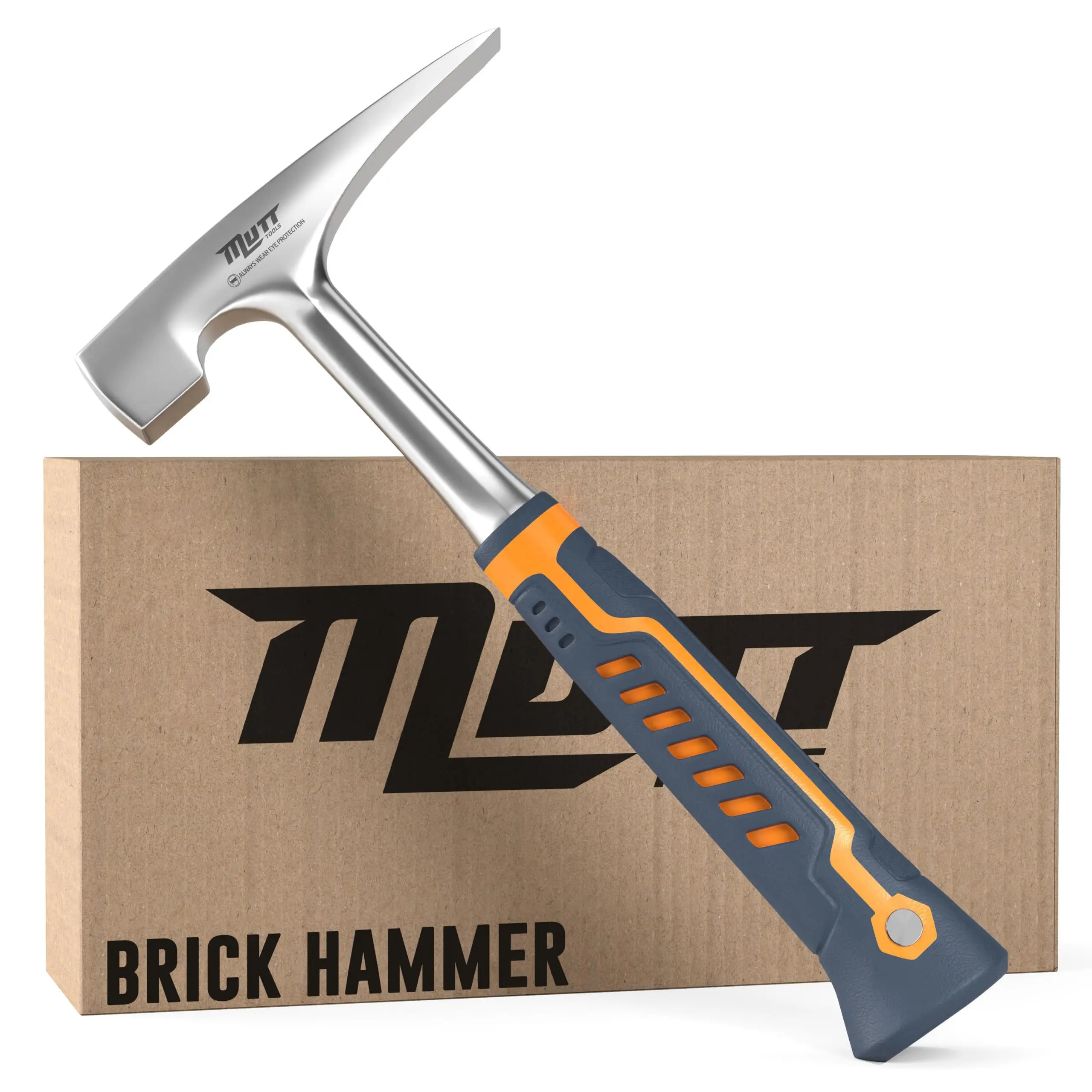 Mutt Tools 20oz Brick Hammer Heavy Duty Masonry for Bricklayer Stone Work