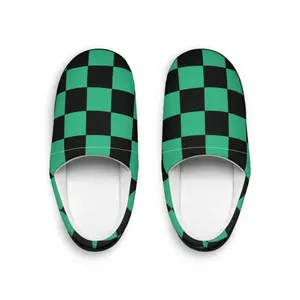 Demon Slayer Anime Women's Checkered Indoor Slippers