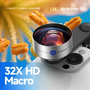 MARTVSEN 32X 5K HD Super Macro Lens Clip-on for iPhone Samsung Android, take stunning close-ups, a pro choice for photography