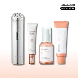 [mixsoon official shop] PDRN Collagen Intensive Booster Night Routine set – Derma Booster PRO + Eye, Serum & Cream for PM Glass Skin Care