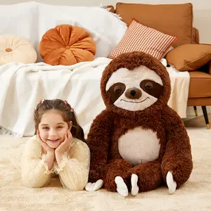IKASA Giant Sloth Stuffed Animal Hanging Three Toed 30" Plush Toy,Large Big Jumbo Soft Toys,Huge Size Cute Fluffy Plushy Plushie,Gifts for Kids