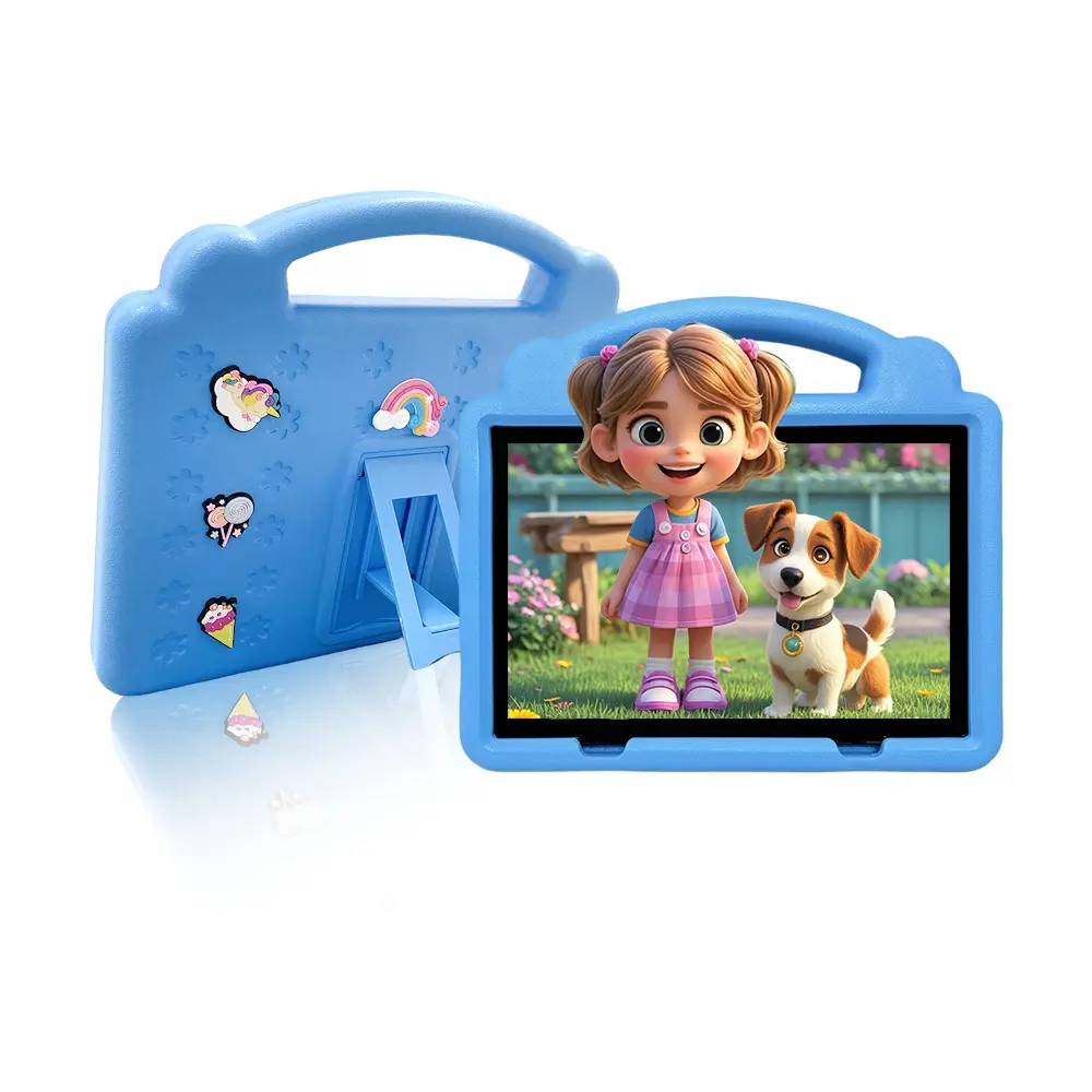 10.1 Inch Android Touchscreen Cellular Tablet, Supports SIM card calling, Shockproof Protection, Designed for learning and gaming, it features parental controls, dual cameras, and a shock-resistant case