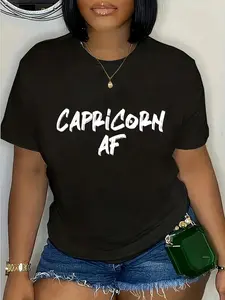 100% Cotton Capricorn Af Shirt Funny Capricorn Zodiac T-Shirt Gift T-Shirt