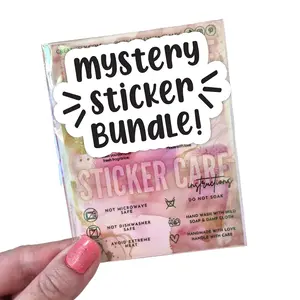 Mystery Sticker Bundle - Customize Your Kindle Book or Tablet Waterproof Glossy Glitter Holographic Stickers