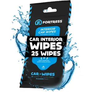 Car Wipes (25 ct.) To-Go Cleaning Wipes for Car Interiors
