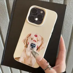 Cute Golden Retriever Phone Case, TPU material, anti-slip and anti-drop, suitable for iPhone 17/16/15/14/13/12/11 PRO PROMAX PLUS AIR XS XSMAX, is an ideal gift for friends and family, DKPW552