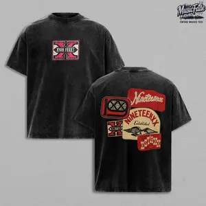 Machine-Gun Kelly XIII Feet Vintage Washed Oversized T-Shirt, M-GK XIX Graphic Tee, Heavyweight Cotton Acid Wash Streetwear Shirt, Double Sided Retro Grunge Rock Band Merch, Y2K Unisex Fan Gift Tee