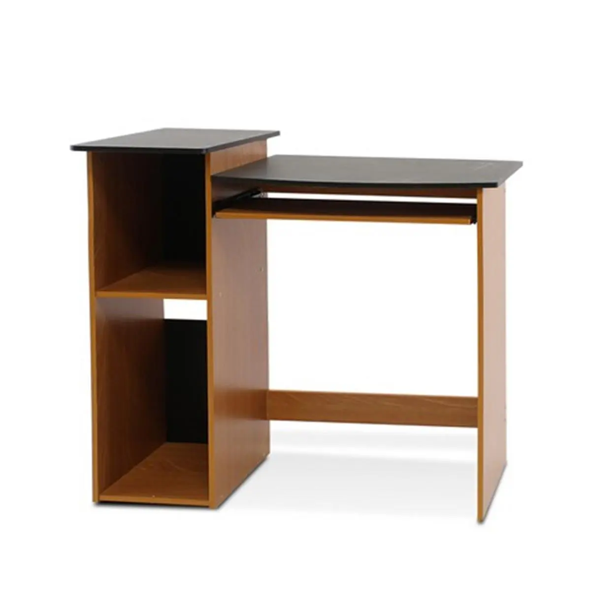 Furinno Econ Composite Wood Durable Writing Desk - Modern Plastic Finish, Multipurpose Home Office Use, Light Cherry & Black, 26.4 lbs, Avoids Harsh Chemicals, 30.63x33x15.55 in