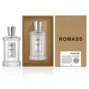 ROMASS Santal 033 Eau de Parfume 3.4oz/100ml | Apothecary Amber Vial | Hand-blended Signature Woody | Notes of Cardamom, Iris & Australian Sandalwood