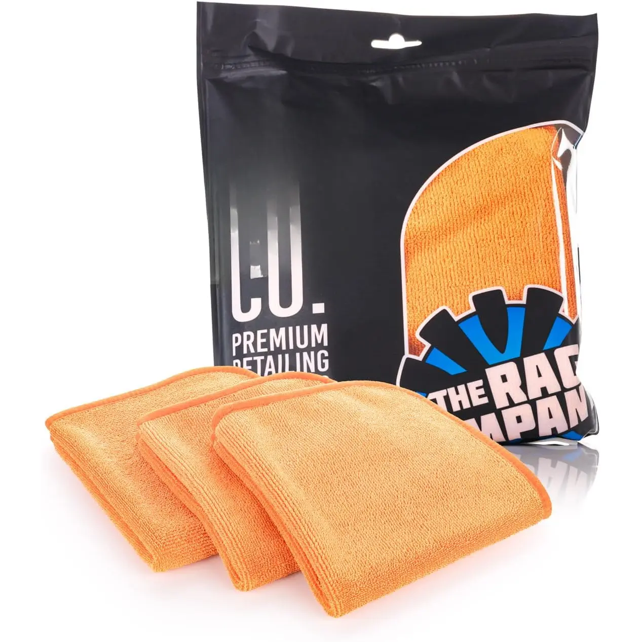 -  FTW Microfiber Cleaning Towels for Glass, Windows, Mirrors, Polished Surfaces - Streak-Free, Scratchless, 16" x16", Orange, 3-Pack