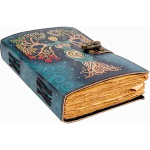 Blank Spell Book Of adows Journal With Lock Clasp Prop   Leather Diary Embossed Prayer Pagan Antique  Supplies  Notebook Daily  Gifts Mystic Greek Mythology Goddess (7x5)