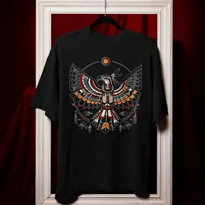 Native Thunderbird Shirt, Indigenous Tribal Hoodie, Native American Tee